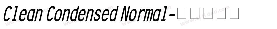 Clean Condensed Normal字体转换